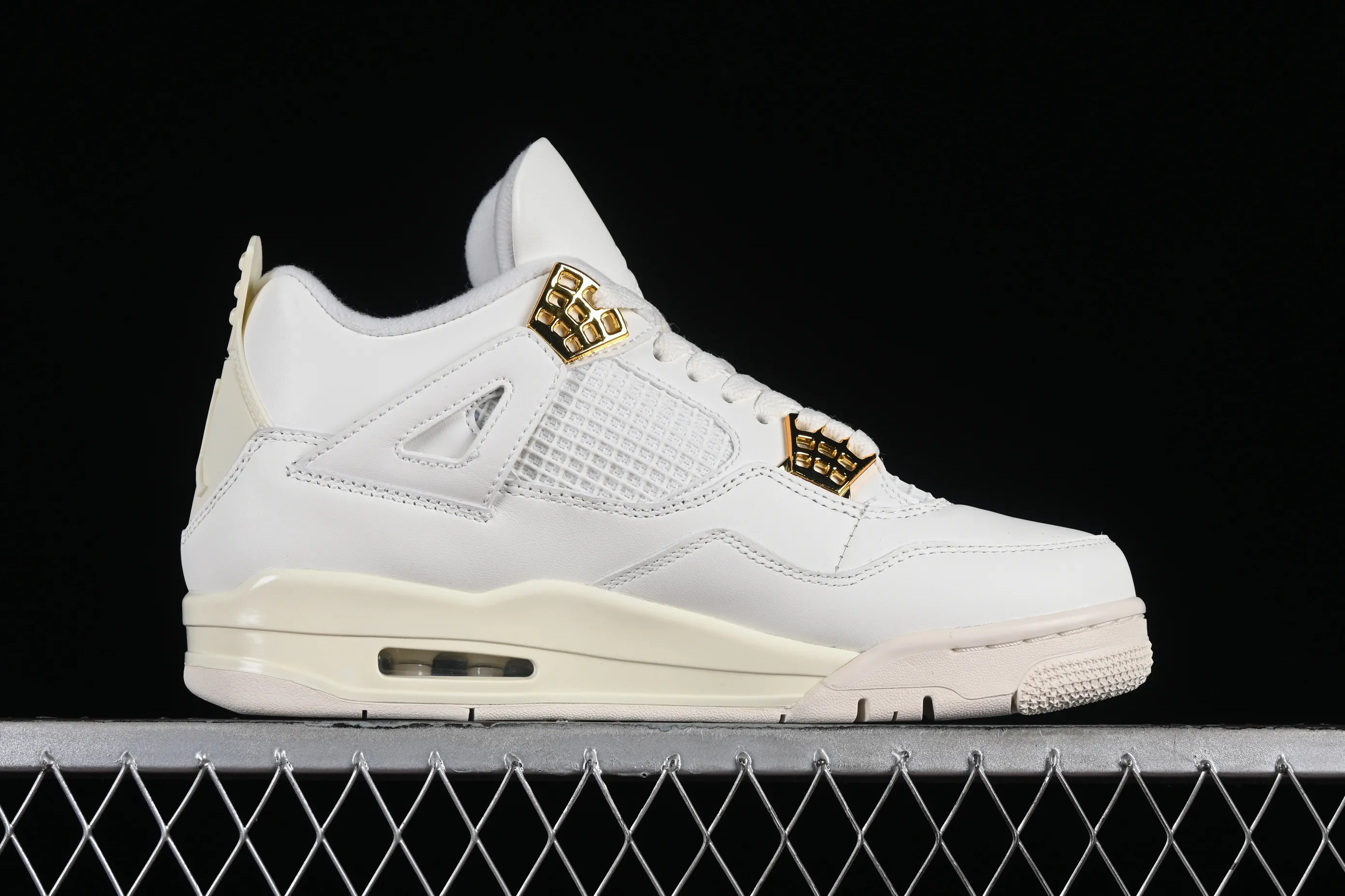 All categories Air Jordan Jordan series basketball shoes Air Jordan 4 C version Air Jordan 4 Retro "Metallic Gold" AJ4 Joe 4 meters white gold AQ9129-170